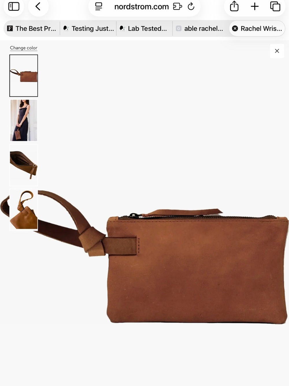 ABLE Rachel Wristlet in Whiskey NWT